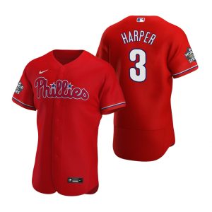 Philadelphia Phillies Bryce Harper Red 2022 World Series Jersey