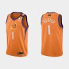 Phoenix Suns 2021 NBA Finals #1 Devin Booker Orange Swingman Jersey Statement