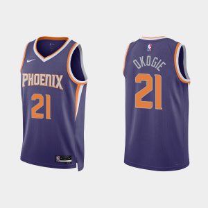 Phoenix Suns #21 Josh Okogie Icon Edition Purple 2022-23 Jersey