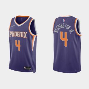 Phoenix Suns #4 Duane Washington Jr. Icon Edition Purple 2022-23 Jersey