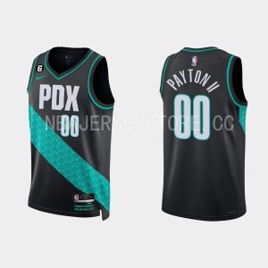 Portland Trail Blazers #00 Custom 2022-23 City Edition Black Jersey