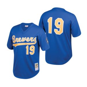 Robin Yount Milwaukee Brewers Royal Cooperstown Collection Mesh Batting Practice Jersey