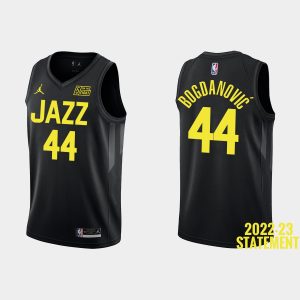 Utah Jazz Bojan Bogdanovic #44 Black 2022-23 Statement Edition Jersey