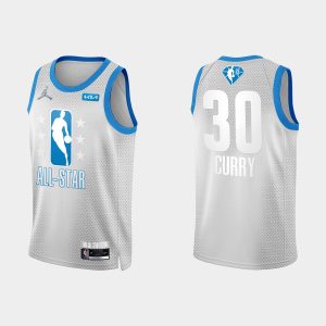 Warriors 2022 NBA All-Star #30 Stephen Curry Gray Jersey