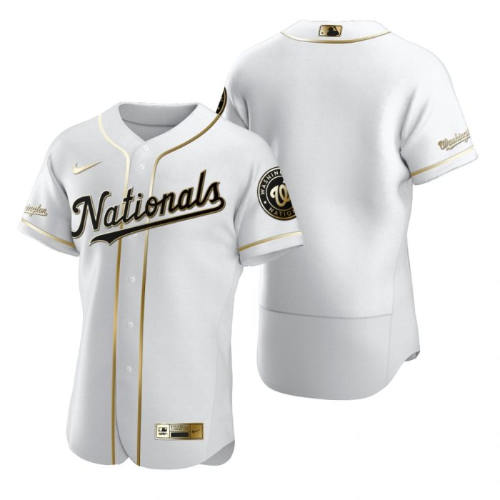 Washington Nationals White Golden Edition Jersey
