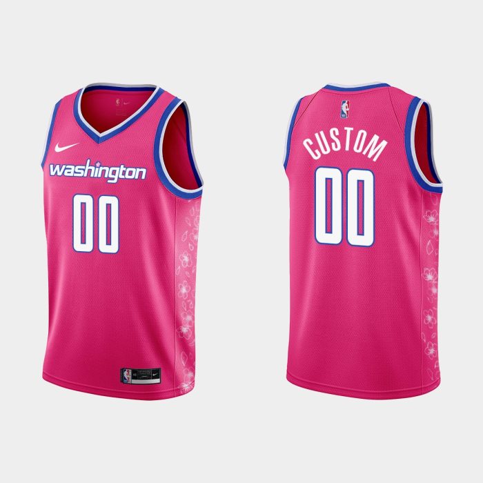Washington Wizards #00 Custom 2022-23 Cherry Blossom City Pink Jersey