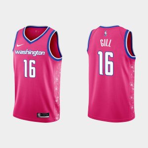 Washington Wizards #16 Anthony Gill 2022-23 Cherry Blossom City Pink Jersey