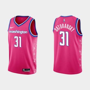 Washington Wizards #31 Tomas Satoransky 2022-23 Cherry Blossom City Pink Jersey