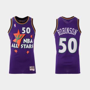 Western Conference Oklahoma City Thunder David Robinson Purple 1995 NBA All-Star #50 Jersey