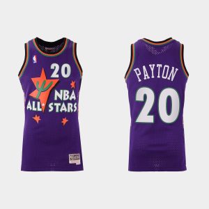 Western Conference Oklahoma City Thunder Gary Payton Purple 1995 NBA All-Star #20 Jersey