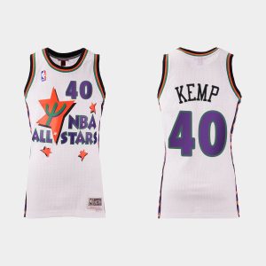 Western Conference Oklahoma City Thunder Shawn Kemp White 1995 NBA All-Star #40 Jersey