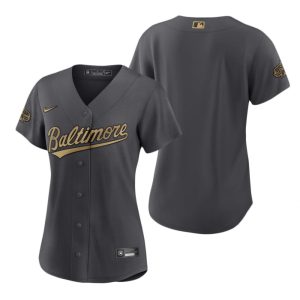 Women Baltimore Orioles Charcoal 2022 Mlb All-Star Game Replica Jersey