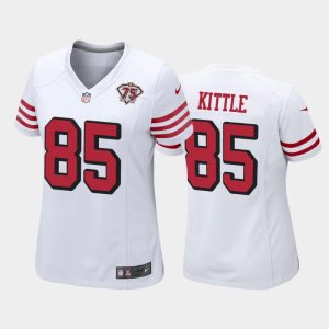 Women San Francisco 49ers George Kittle 75th Anniversary Alternate Game Jersey - White