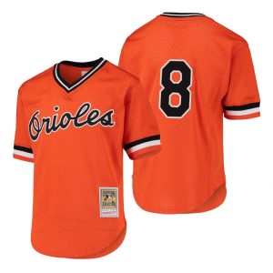 Youth Cal Ripken Jr. Baltimore Orioles Orange Cooperstown Collection Mesh Batting Practice Jersey