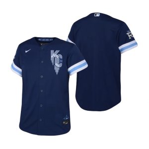 Youth Kansas City Royals Navy 2022 City Connect Replica Jersey