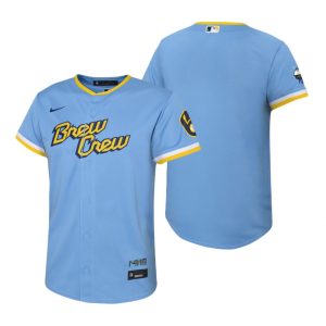 Youth Milwaukee Brewers Powder Blue 2022 City Connect Replica Team Jersey