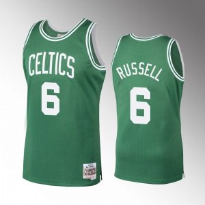 Boston Celtics Bill Russell Legend Forever #6 Green Retro Jersey