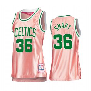 Boston Celtics Marcus Smart Rose Gold Pink 75th Anniversary Women Jersey #36