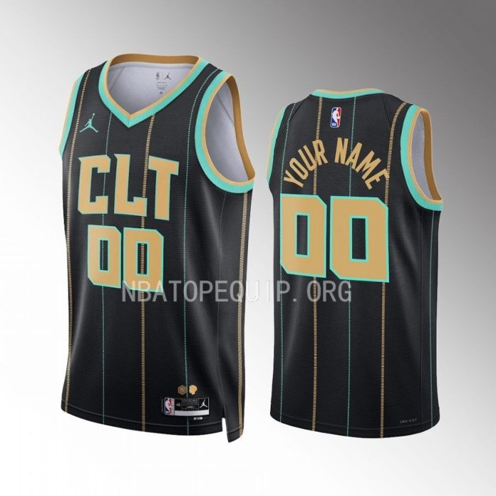 Charlotte Hornets City Edition Custom Black #00 Jersey 2022-23 Swingman