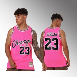 Chicago Bulls Michael Jordan Neon Tropical #23 Pink Swingman Jersey