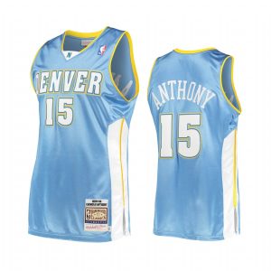 Denver Nuggets Carmelo Anthony #15 Light Blue 2003-04 Hardwood Classics Jersey
