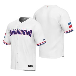 Dominican Republic Baseball White 2023 World Baseball Classic Jersey