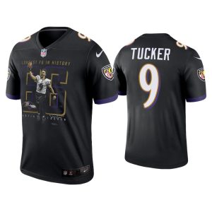 Justin Tucker Baltimore Ravens Black Longest Field Goal Legend Jersey