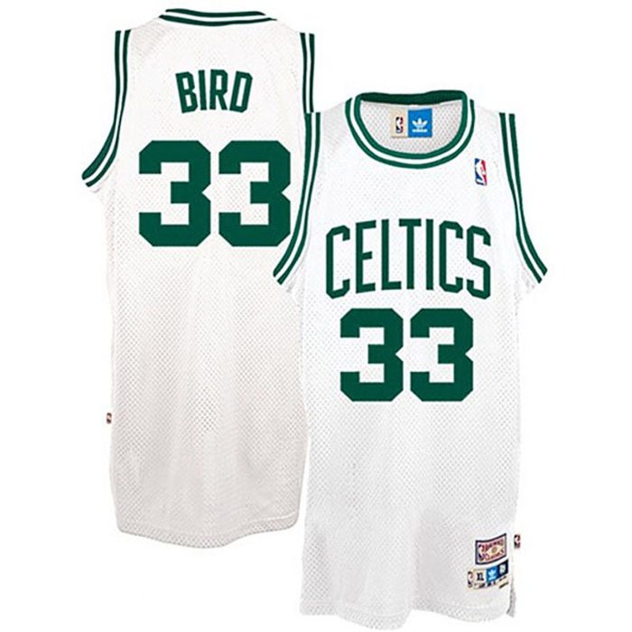 Male Larry Bird Boston Celtics #33 White Hardwood Classics Swingman Jersey