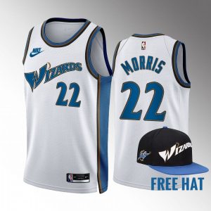 Monte Morris Washington Wizards White #22 Classic Edition Jersey Free Hat