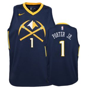 Nuggets Youth Michael Porter Jr. #1 City Navy Jersey