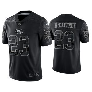 San Francisco 49ers Christian McCaffrey Reflective Limited Black Jersey