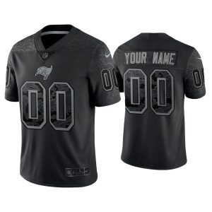 Tampa Bay Buccaneers Custom Reflective Limited Black Jersey