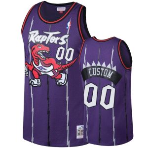 Toronto Raptors #00 Custom Purple 1998-99 Hardwood Classics Jersey