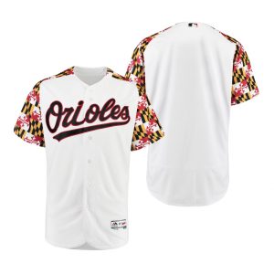 Baltimore Orioles White Turn Back the Clock Maryland Day Jersey