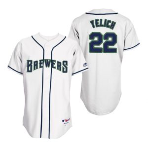 Brewers Christian Yelich White 1994 Turn Back the Clock Throwback Jersey