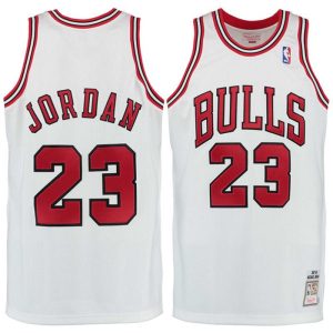 Chicago Bulls #23 Michael Jordan 1997-98 Home White Jersey