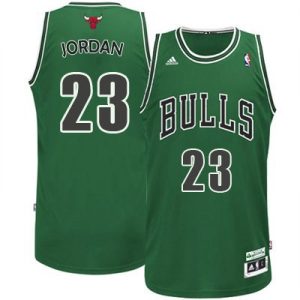 Chicago bulls #23 Michael Jordan St. Patrick Day Revolution 30 Swingman Green Jersey