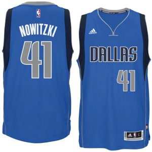 Dallas Mavericks #41 Dirk Nowitzki 2014-15 New Swingman Road Royal Blue Jersey