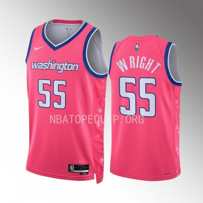 Delon Wright 2022-23 Washington Wizards Pink #55 City Edition Jersey Cherry Blossom