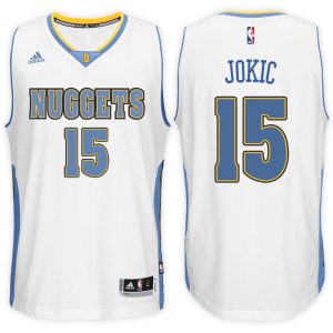 Denver Nuggets #15 Nikola Jokic 2016-17 Home White New Swingman Jersey