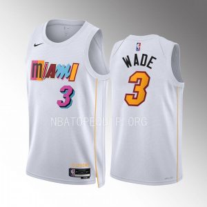Dwyane Wade Miami Heat 2022-23 City Edition White #3 Jersey Mashup Vol.2