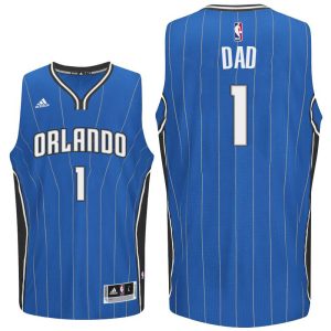 Father Day Gift-Orlando Magic #1 Dad Logo Road Blue Swingman Jersey