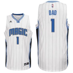 Father Day Gift-Orlando Magic #1 Dad Logo White Home Swingman Jersey