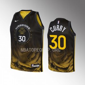 Golden State Warriors Stephen Curry City Edition Black Youth Jersey Swingman #30