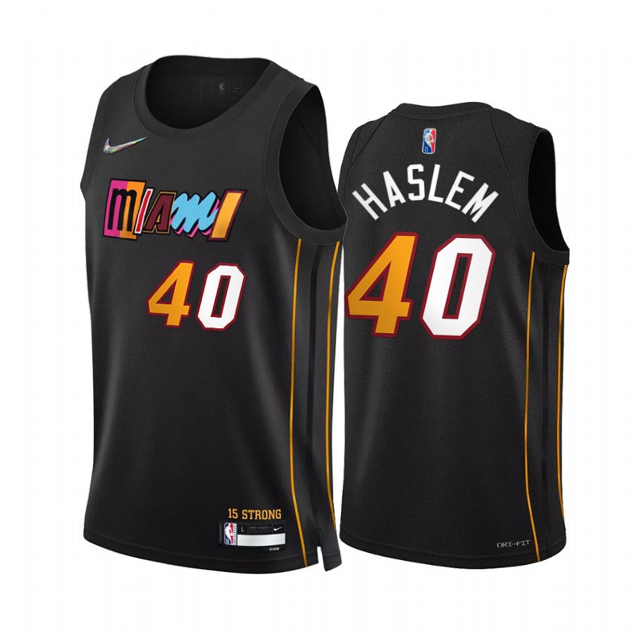 Heat Udonis Haslem City Edition Black 2021-22 Jersey 75th Anniversary ...