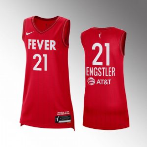 Indiana Fever Emily Engstler Red #21 2023 Rebel Edition Unisex Victory Jersey
