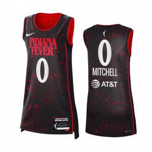 Indiana Fever Kelsey Mitchell Rebel Edition #0 Jersey WNBA 2021 Victory Unisex Black