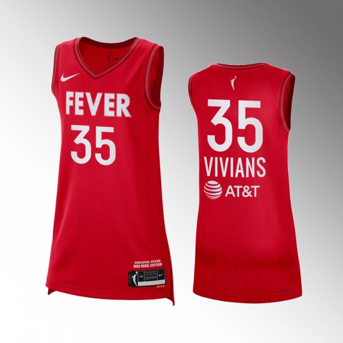 Indiana Fever Victoria Vivians Red #35 2023 Rebel Edition Unisex Victory Jersey