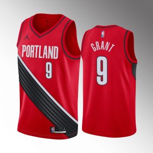 Jerami Grant Portland Trail Blazers Red Statement Edition #9 Jersey 2022 Trade
