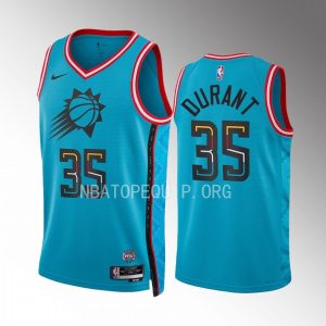 Kevin Durant 2022-23 Phoenix Suns Turquoise #35 City Edition Jersey Swingman